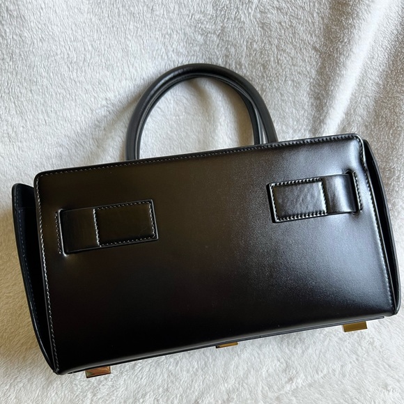 🖤SOLD🖤 FERRAGAMO Small Archive Gancio Leather Tote DOUBLE BLACK / NERO NWT - Picture 13 of 16